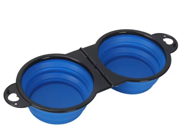 ZampeBowl™ – Ciotola Doppia Pieghevole per Cani