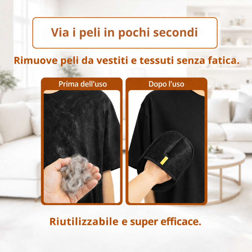 ZampeClean™️ - Guanto anti peli per Cani e Gatti