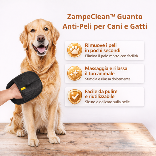 ZampeClean™️ - Guanto anti peli per Cani e Gatti