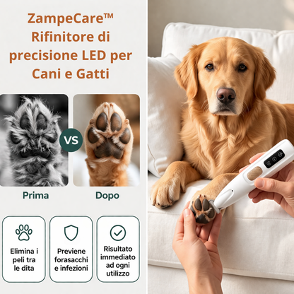 ZampeCare™️- Rifinitore di precisione LED per Cani e Gatti