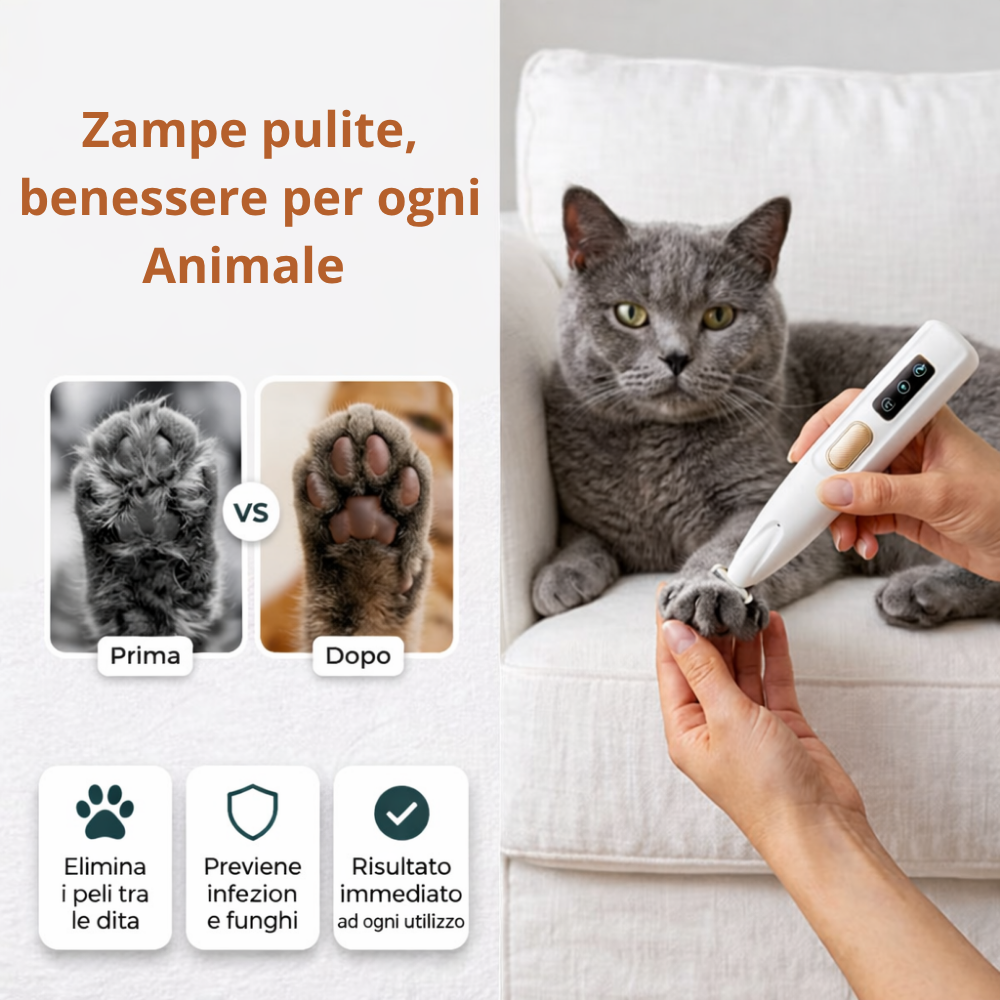 ZampeCare™️- Rifinitore di precisione LED per Cani e Gatti
